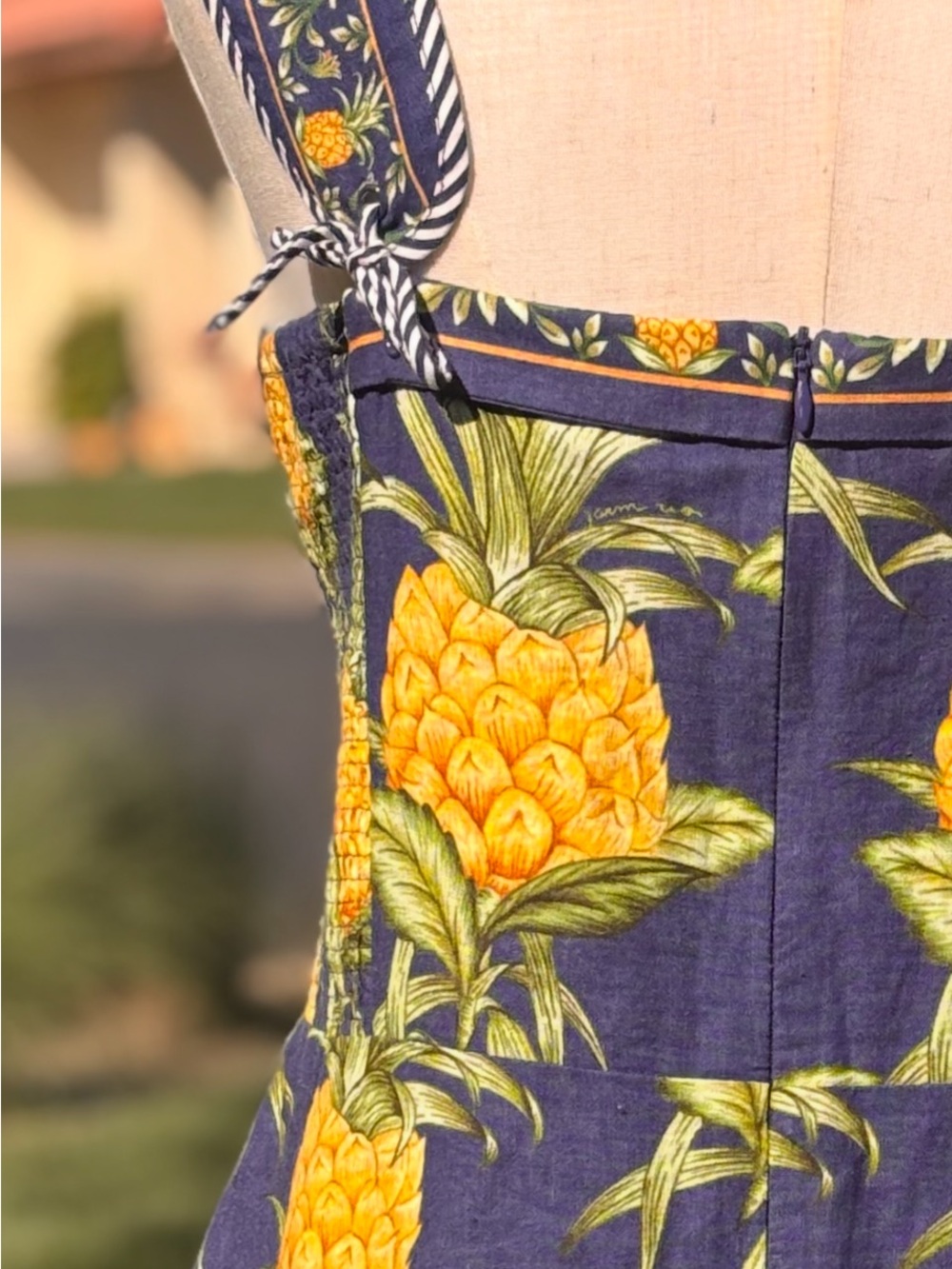 NWT! FARM Rio Pineapple Tie Laced Mini Dress ~ L - Picture 7 of 10